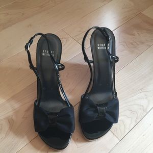 Stuart Weitzman Black bow sandals